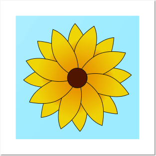 Sunflower Blooming Posters and Art